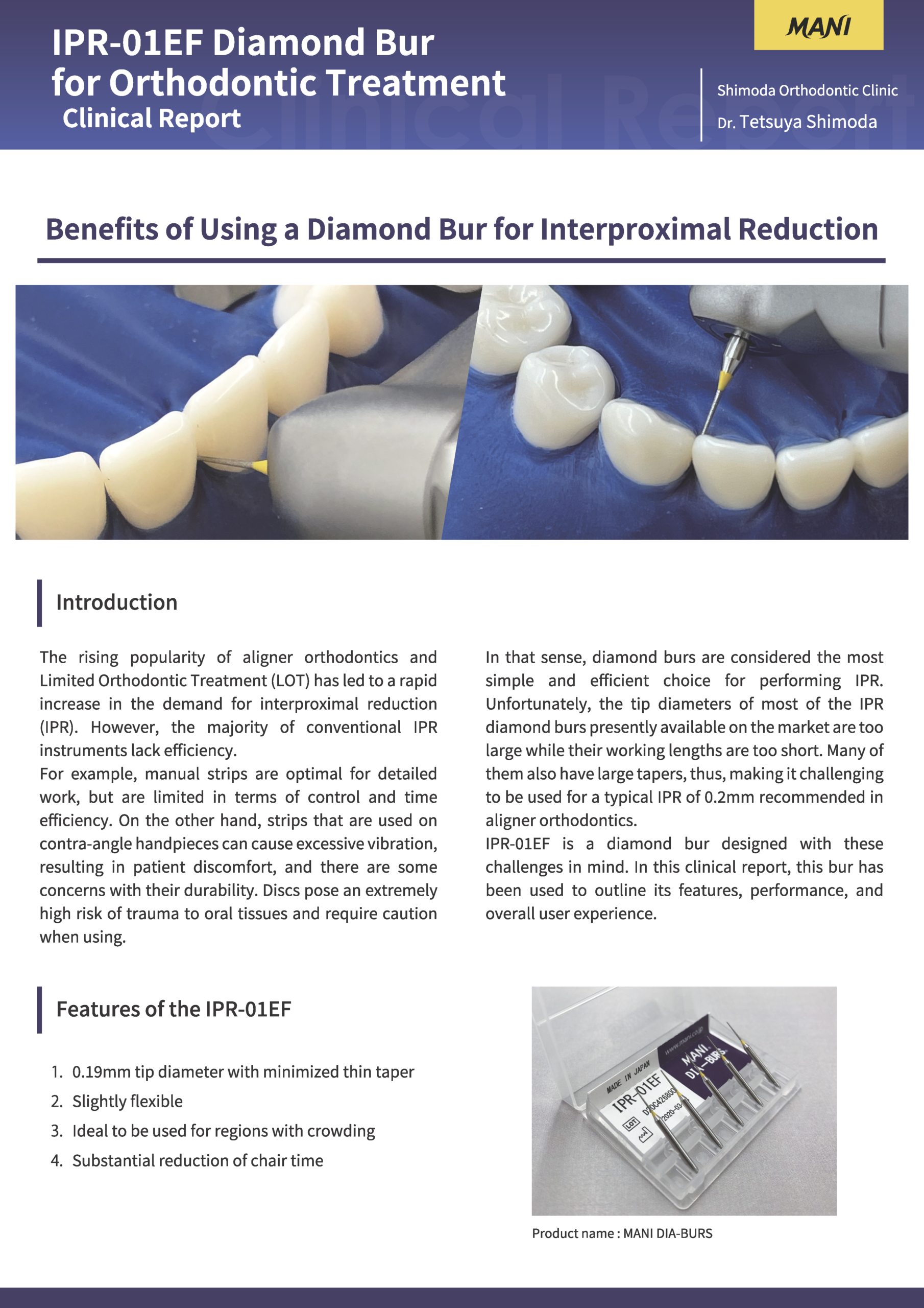 IPR-01EF Clinical Report